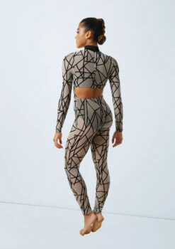 Weissman Game Of Survival -Dance Costume Store 11164 weissman flocked geometric unitard grey back 64566.1685491271