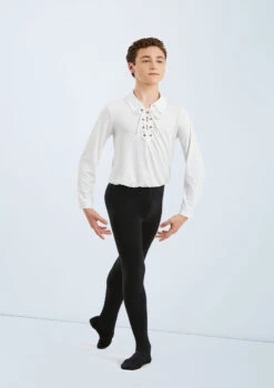 Weissman Boys Laced Ballet Shirt -Dance Costume Store 11209 white MT11 black 050 200922154336 0048 T 49754.1698813432