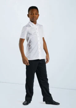 Weissman Boys Collared Shirt 12 Weissman Boys Collared Shirt -Dance Costume Store 12501 white 11456 black 0078 98967.1678887466