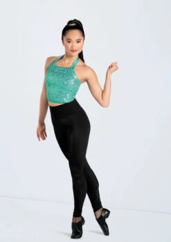 Weissman Cropped Sequin Halter Top -Dance Costume Store 14235 emerald 14065 black 3452 42419.1698816780
