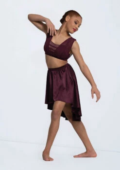 Weissman Draped Mesh Bra Top 9 Weissman Draped Mesh Bra Top -Dance Costume Store 14297 raisin 2983 13784.1698713199