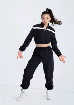 Weissman Cropped Track Jacket -Dance Costume Store 14304 black 14308 black 481 21250.1678889091
