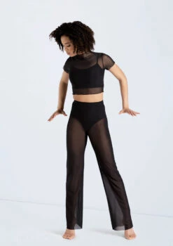 Weissman Power Mesh Wide Leg Pants 8 Weissman Power Mesh Wide Leg Pants -Dance Costume Store 14428 black 14430 black 719 96900.1692402481