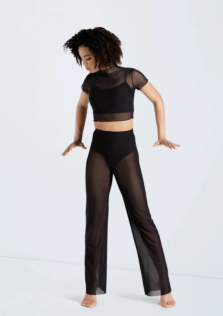 Weissman Power Mesh Wide Leg Pants 3 Weissman Power Mesh Wide Leg Pants - Image 3