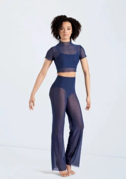 Weissman Power Mesh Wide Leg Pants 11 Weissman Power Mesh Wide Leg Pants -Dance Costume Store 14428 navy 14430 navy 847 95300.1698817156