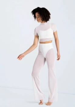 Weissman Power Mesh Wide Leg Pants 9 Weissman Power Mesh Wide Leg Pants -Dance Costume Store 14428 white 14430 white 194 66414.1692402480