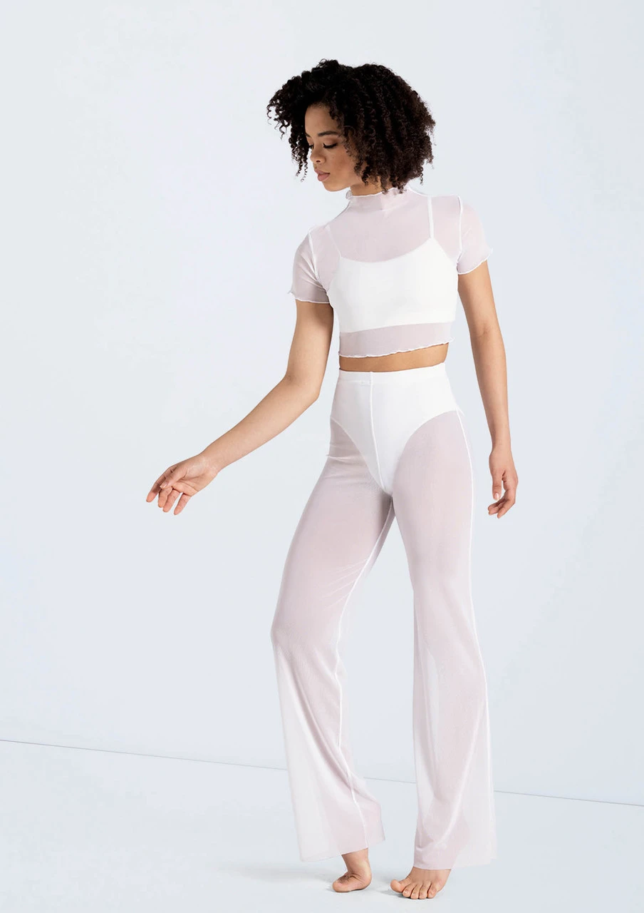 Weissman Power Mesh Wide Leg Pants 4 Weissman Power Mesh Wide Leg Pants - Image 4