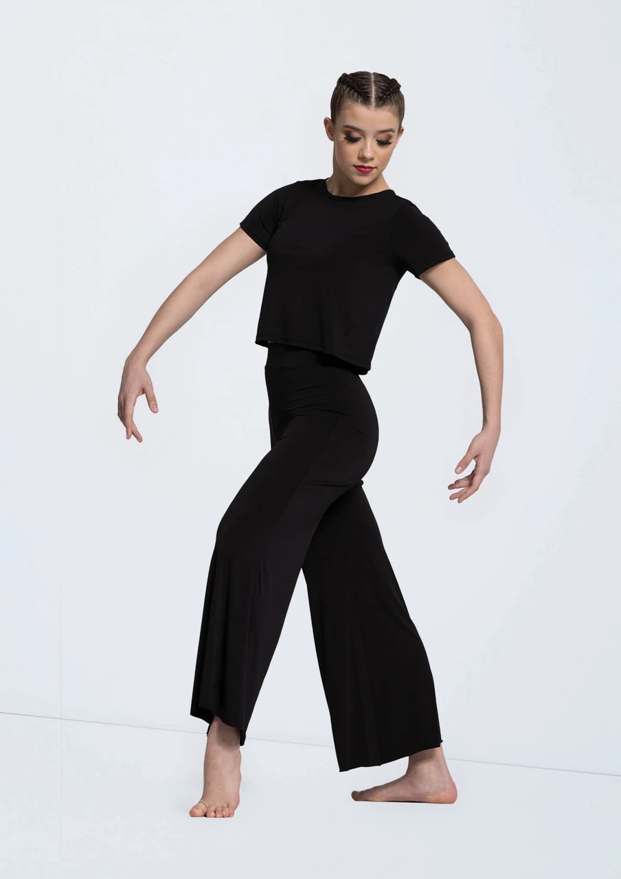 Weissman Matte Jersey Cropped Tee 2 Weissman Matte Jersey Cropped Tee - Image 2