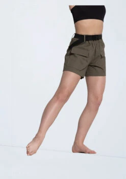 Weissman Belted Twill Cargo Shorts -Dance Costume Store 14434 armygreen 9101 16032.1698713337