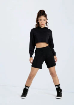 Weissman French Terry Pull-On Shorts -Dance Costume Store AH10417 black AH12500 black 802 34113.1698840264