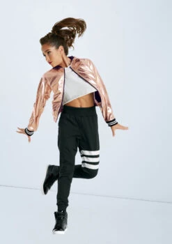 Weissman Unisex Metallic Bomber Jacket 6 Weissman Unisex Metallic Bomber Jacket -Dance Costume Store AH11028 rosegold AH9836 black 006 33888.1678890539
