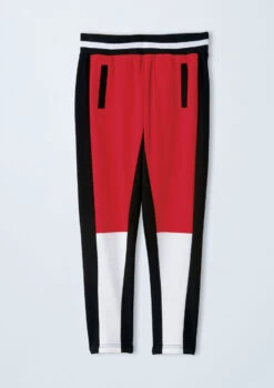Weissman Color Block Jogger Pants 13 Weissman Color Block Jogger Pants -Dance Costume Store AH11232 redwhite 2799 56876.1678890538