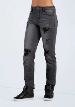Weissman Slashed Boyfriend Jeans -Dance Costume Store AH11504 blackdenim 6205 75684.1678890550