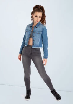 Weissman Cropped Jean Jacket -Dance Costume Store AH11507 wash SH11076 gray 2154 1059 T 82964.1698840264