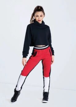 Weissman Color Block Jogger Pants 12 Weissman Color Block Jogger Pants -Dance Costume Store AH11509 AH11232 red white 418 64140.1678890539