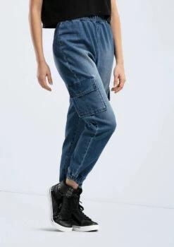 Weissman Denim Cargo Pocket Joggers 7 Weissman Denim Cargo Pocket Joggers -Dance Costume Store AH13168 denim 1876 14012.1698840275