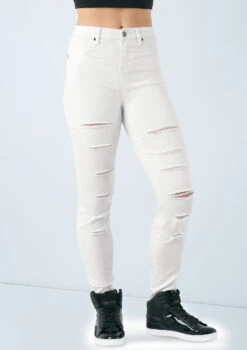 Weissman Slashed Skinny Jeans 11 Weissman Slashed Skinny Jeans -Dance Costume Store AH9210 white 0360 82696.1696479581
