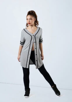 Weissman Oversized Baseball Jersey -Dance Costume Store AH9224 softgray MT6789 black 880 64284.1678890723