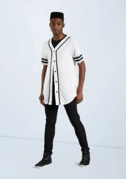 Weissman Oversized Baseball Jersey -Dance Costume Store AH9224 white AH10781 black 4759 25575.1678890724