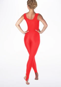 Alegra Shiny Deanna Unitard -Dance Costume Store ALC0216 BACKM RED 19218.1678871196
