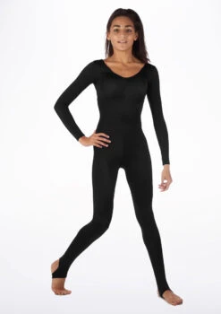 Alegra Shiny Blaine Catsuit -Dance Costume Store ALC0290 MAIN BLK 20556.1678871236