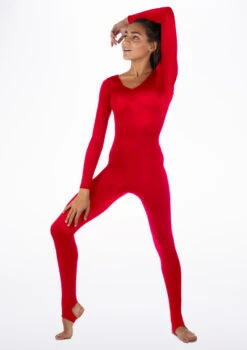 Alegra Shiny Blaine Catsuit -Dance Costume Store ALC0290 MAIN RED 69395.1678871236