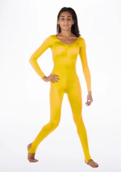 Alegra Shiny Blaine Catsuit -Dance Costume Store ALC0290 MAIN YEL 85900.1678871242