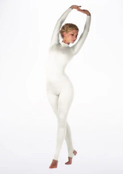 Alegra Shiny Aspen Catsuit -Dance Costume Store ALC0292 MAIN WHT 81755.1678871304