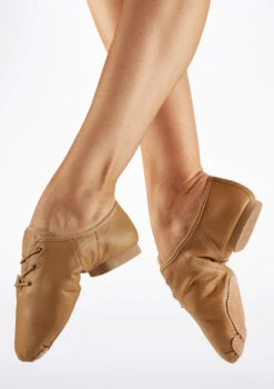Alegra Basic Split Sole Jazz Shoe - Tan