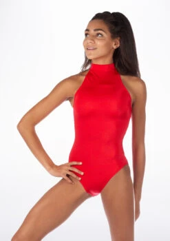 Alegra Shiny Nola Leotard -Dance Costume Store ALL0217 MAIN RED 33871.1678873147