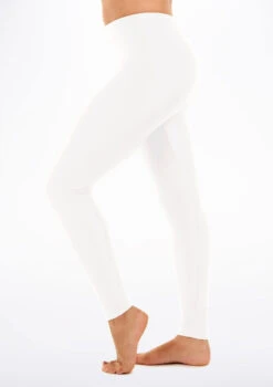 Alegra Shiny Footless Leggings -Dance Costume Store ALP0204 MAIN WHT 13698.1678874987