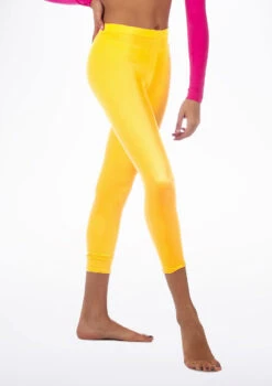 Alegra Shiny Crop Leggings 33 Alegra Shiny Crop Leggings -Dance Costume Store ALP0206 MAIN YEL 89021.1678875058