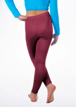 Alegra Girls Shiny Footless Leggings -Dance Costume Store ALP5204 BACKM BUR 13687.1678875180