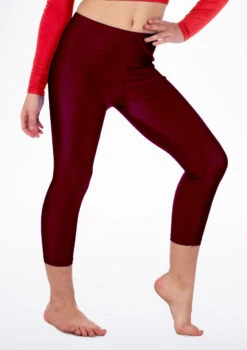 Alegra Girls Shiny Crop Leggings -Dance Costume Store ALP5206 MAIN BUR 04216.1678876129