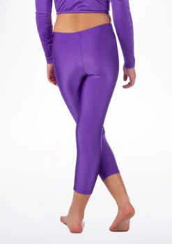 Alegra Girls Shiny Crop Leggings -Dance Costume Store ALP5206 MAIN PUR 69763.1678876136