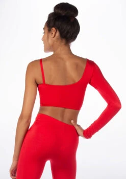 Alegra Shiny Echo Dance Top -Dance Costume Store ALS0252 MAIN RED 96587.1678877653