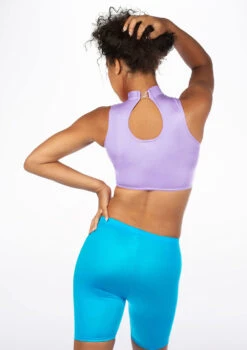 Alegra Shiny Maris Dance Crop Top -Dance Costume Store ALS0264S MAIN AME 09770.1678878185