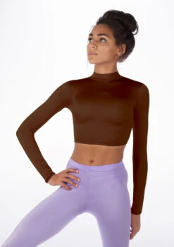 Alegra Shiny Raya Dance Top -Dance Costume Store ALS0267S MAIN BRN 08103.1678878211