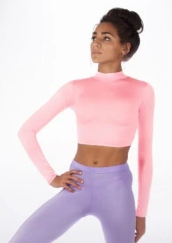 Alegra Shiny Raya Dance Top -Dance Costume Store ALS0267S MAIN PNK 79675.1678878211