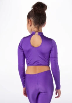 Alegra Girls Shiny Raya Dance Top -Dance Costume Store ALS5267 MAIN PUR 32224.1678878576