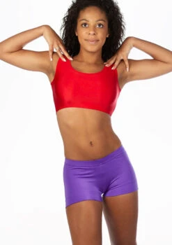 Alegra Shiny Betty Dance Crop Top -Dance Costume Store ALS5270 MAINT RED T 67386.1678878225
