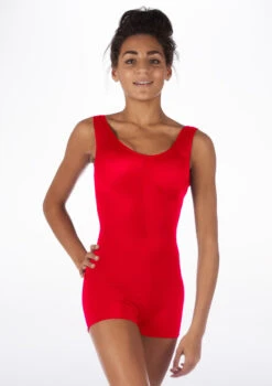 Alegra Shiny Hotpant Unitard -Dance Costume Store ALU0235 MAIN RED 36865.1678879741