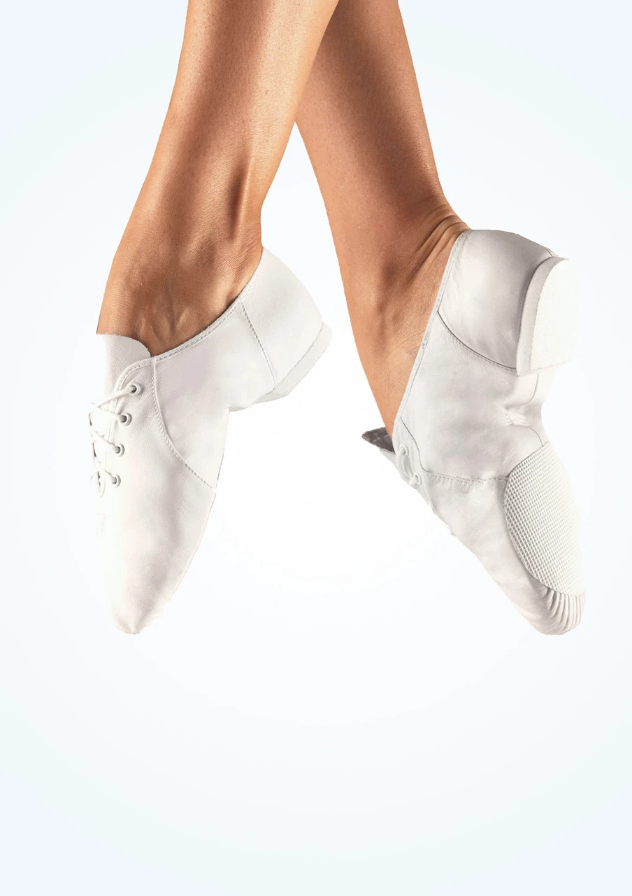 Bloch Split Sole Jazz Shoe - White 5 Bloch Split Sole Jazz Shoe - White - Image 5