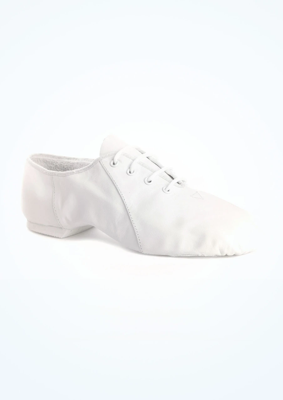 Bloch Split Sole Jazz Shoe - White 2 Bloch Split Sole Jazz Shoe - White - Image 2