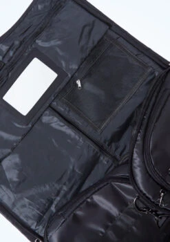 Capezio Garment Duffle Bag -Dance Costume Store CAB253 BLK CLOSE UP FRONT 1 90092.1678927157
