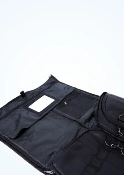 Capezio Garment Duffle Bag -Dance Costume Store CAB253 BLK CLOSE UP FRONT 2 70901.1678927157