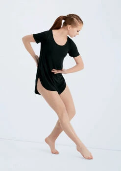 Weissman Oversized Favorite Tee Dress -Dance Costume Store D10565 black 102633 21001.1678890772