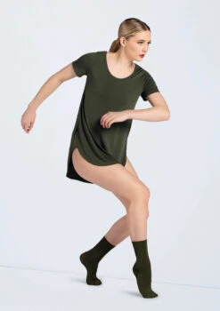 Weissman Oversized Favorite Tee Dress -Dance Costume Store D10565 olive W775 olive 2616 10666.1678890769