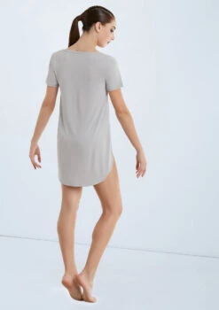 Weissman Oversized Favorite Tee Dress -Dance Costume Store D10565 softgray 361 27821.1678890769