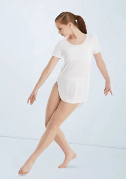 Weissman Oversized Favorite Tee Dress -Dance Costume Store D10565 white 102670 80290.1678890769